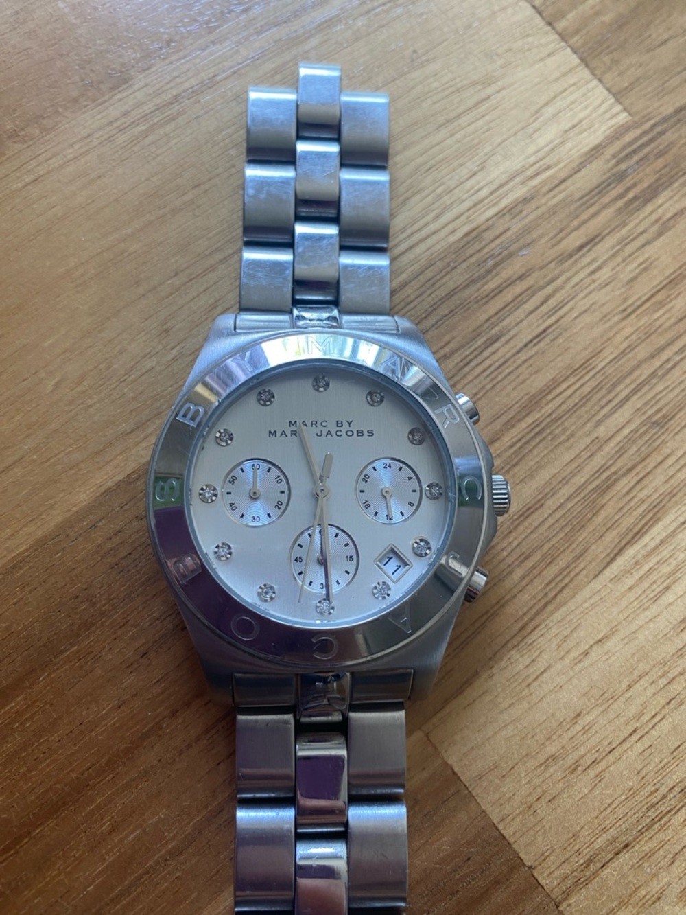 Marc by Marc Jacobs Silver-Tone Chronograph Bracelet Watch